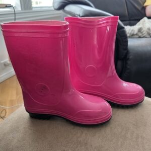 Bright Pink Rain Boots